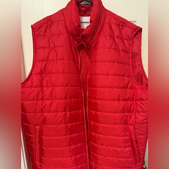 Sonoma Jackets & Blazers - Sonoma Vibrant Red Quilted Vest